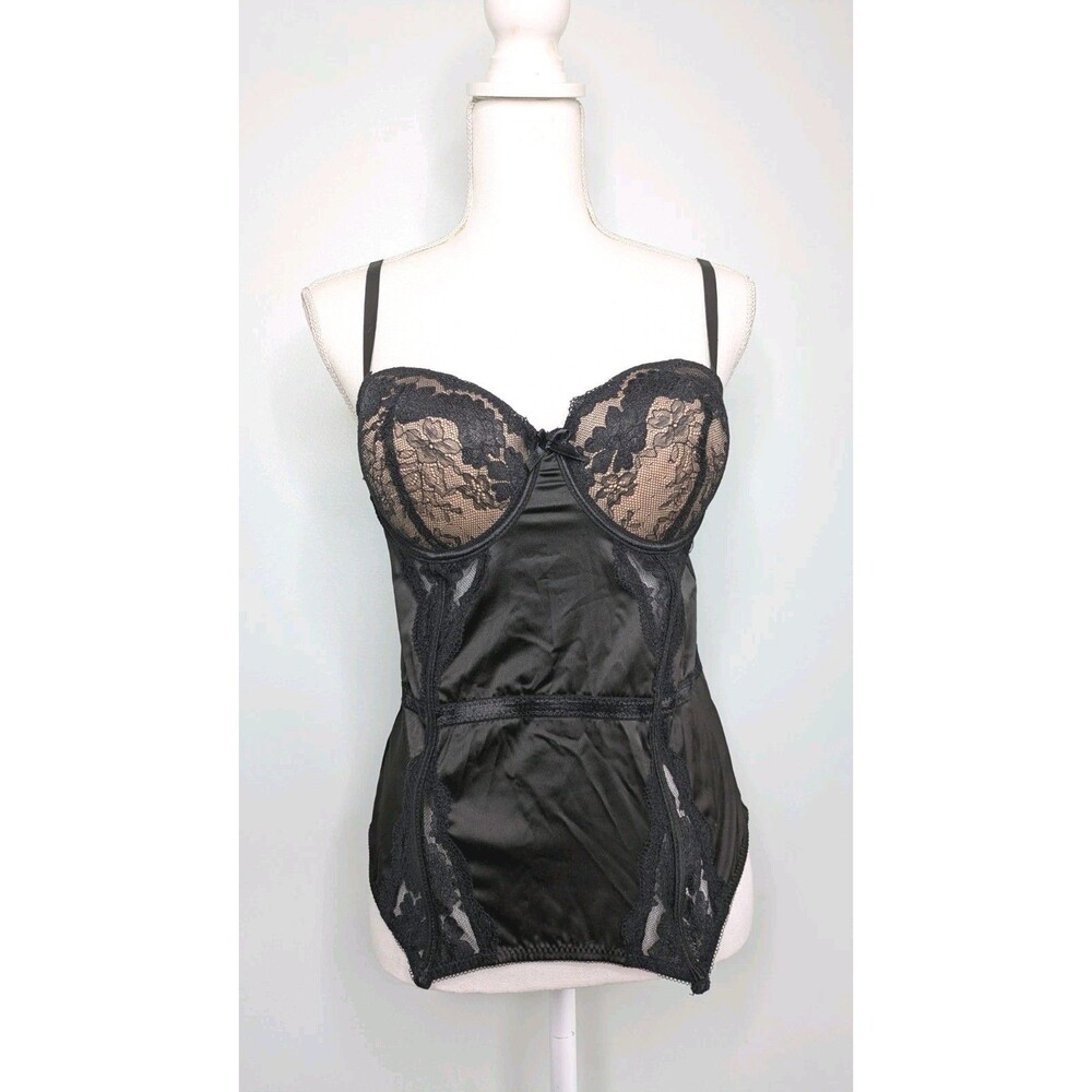 Frederick's of Hollywood x Megan Fox  Celestia Satin Lace Bustier Corset Size XL